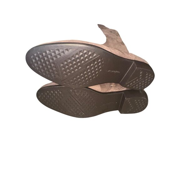 Comfortview Wide Calf Shelly Tall Faux Suede Slouch Boots 8.5 Brown Y2K 90s Boho - Picture 8 of 12